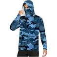 thumbnail image 2 of Xdegoge Men's Leaf & Branch Camo Sun Protection Hoodie Loose Fit Long Sleeve Fishing Shirt Hooded Face Mask Outdoor Adventure Workout Tops for Hiking, 2 of 7