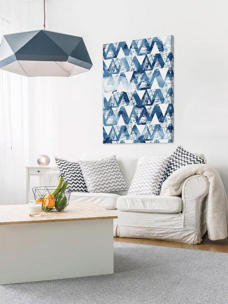 "Through Triangles" Painting Print on Wrapped Canvas