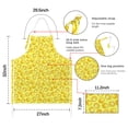 thumbnail image 7 of Yellow Lemon Slices Yellow Pattern Apron-Garden Aprons for Women with Pockets-Cotton Linen Waterproof Kitchen Cooking Gardening Aprons Adjustable for Kitchen,Cooking,BBQ and Salon 33x27 Inch, 7 of 7