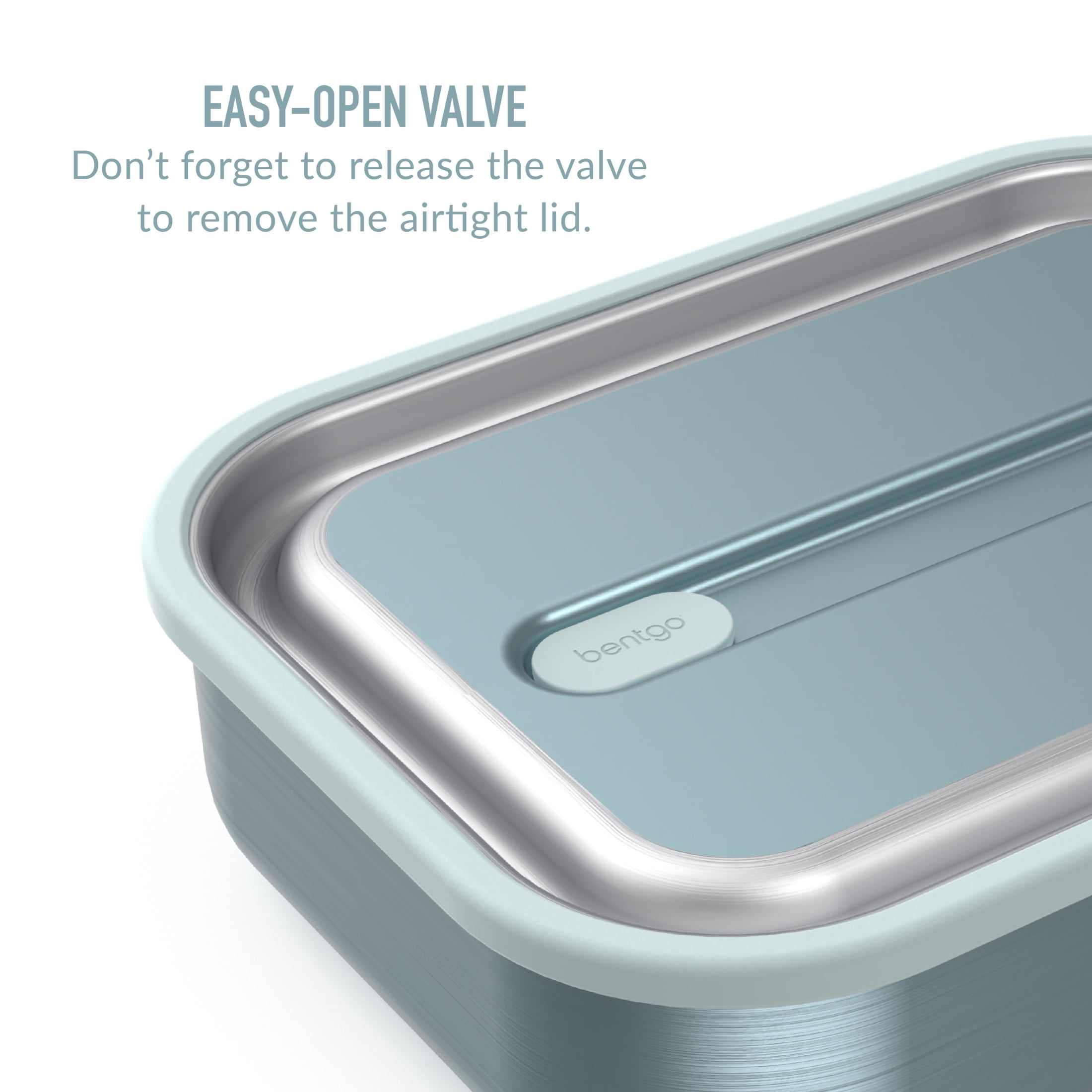 Bentgo MicroSteel Leak-Proof Lunch Box - Microwave-Safe, Oven-Safe, Bento-Style Container with Removable Divider, Airtight Lid, Sustainable Design, Odor & Stain Resistant (Aqua)