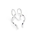 thumbnail image 1 of Xiao Hua Pendientes de línea geométrica irregular, colgantes, hechos a mano, con diseño minimalista, curvado y retorcido, de plata., 1 of 4