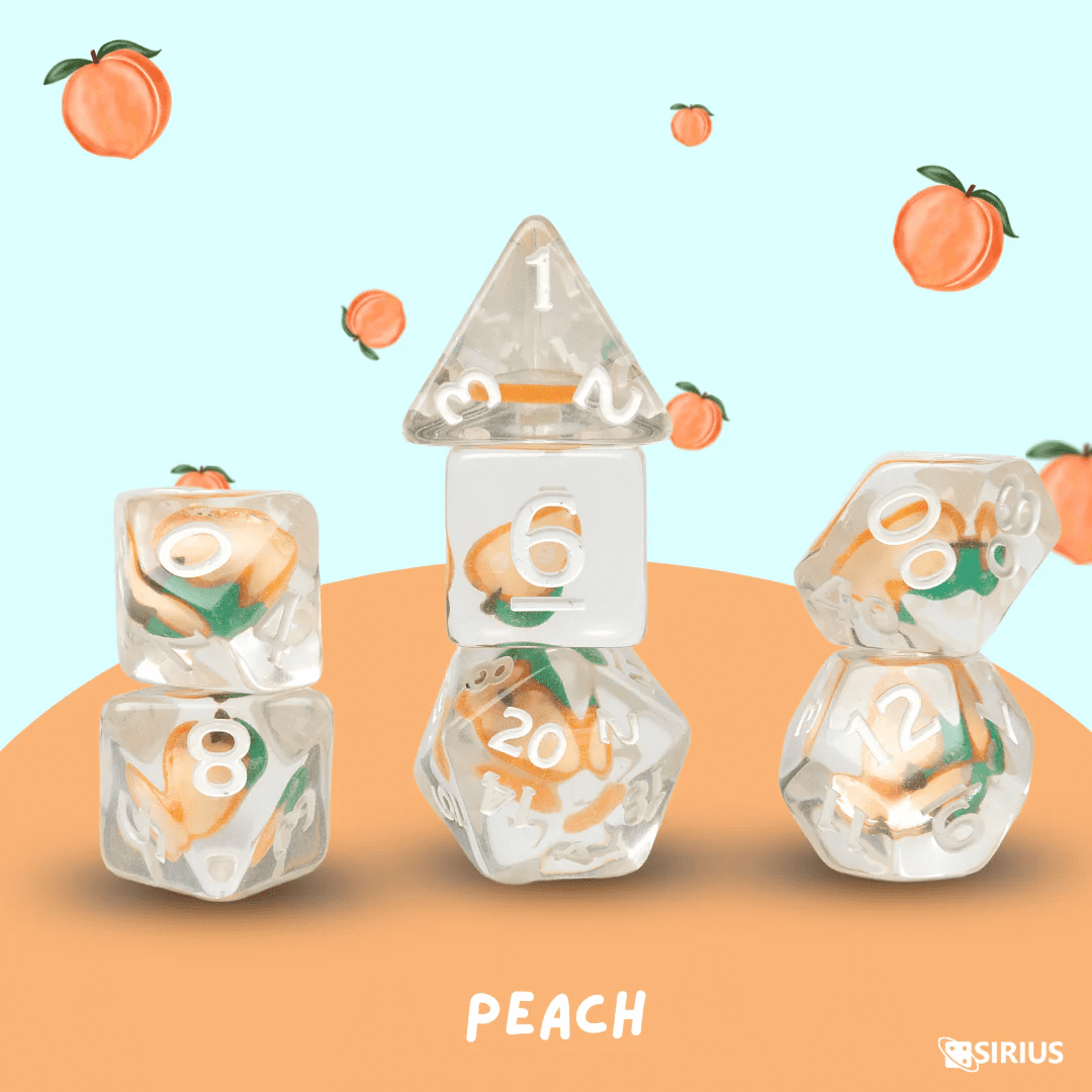 Sirius Dice 7-Set Fruit Dice: Peach