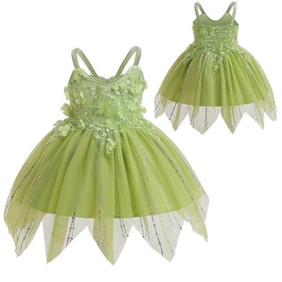 Tinkerbell Costume for Girls Fairy Cosplay Dress Up for 18M-6Y