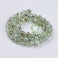 thumbnail image 2 of Natural Prehnite Beads Strands Round Pale Green 8mm Hole: 1mm about 48pcs/strand 15.5 inch, 2 of 3