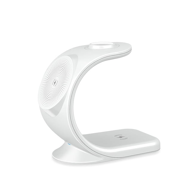 Teléfono inalámbrico Estación de carga vertical rápida 3 en 1 Auricular Smartwatch Cargador Reemplazo para iPhone 12/13 Serie Blanco 15W Inevent EL005044-02B