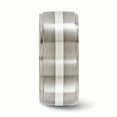 thumbnail image 3 of Edward Mirell Titanium Brush&Polished w/Sterling Silver 10mm Band, 3 of 7