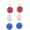 B, variant on Red White Blue Star Dangle Earrings American Patriotic Flag 4th of July Earring for Women Independent Memorial Day Glitter Sequins Ball Holiday Party Accessories Gifts