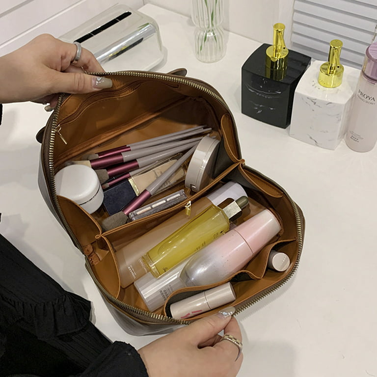 New Cosmetic Bag Designer Makeup Bag Women Double Zipper Hanging Bathroom  Wash Bolsa Multifunctional Fashion Travel Toiletry Sac