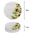 thumbnail image 1 of POGLIP Tropical Quiet Island Coast into The Night Tranquil Beach Coconut Tree Set of 4 Round Coaster for Drinks, Absorbent Ceramic Stone Coasters Cup Mat with Cork Base for Coffee Table Bar Decor, 1 of 5