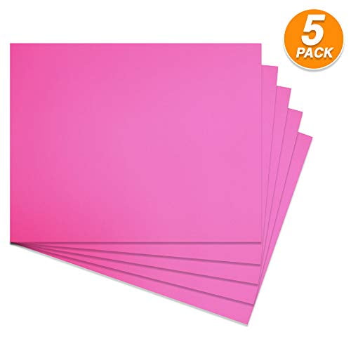 Emraw Poster Board Lightweight Craft Backing Boards for Presentations Office Sign Blank Painting Board Smooth Surface Poster Sheets for School Pack of 5 (Fluorescent Purple)