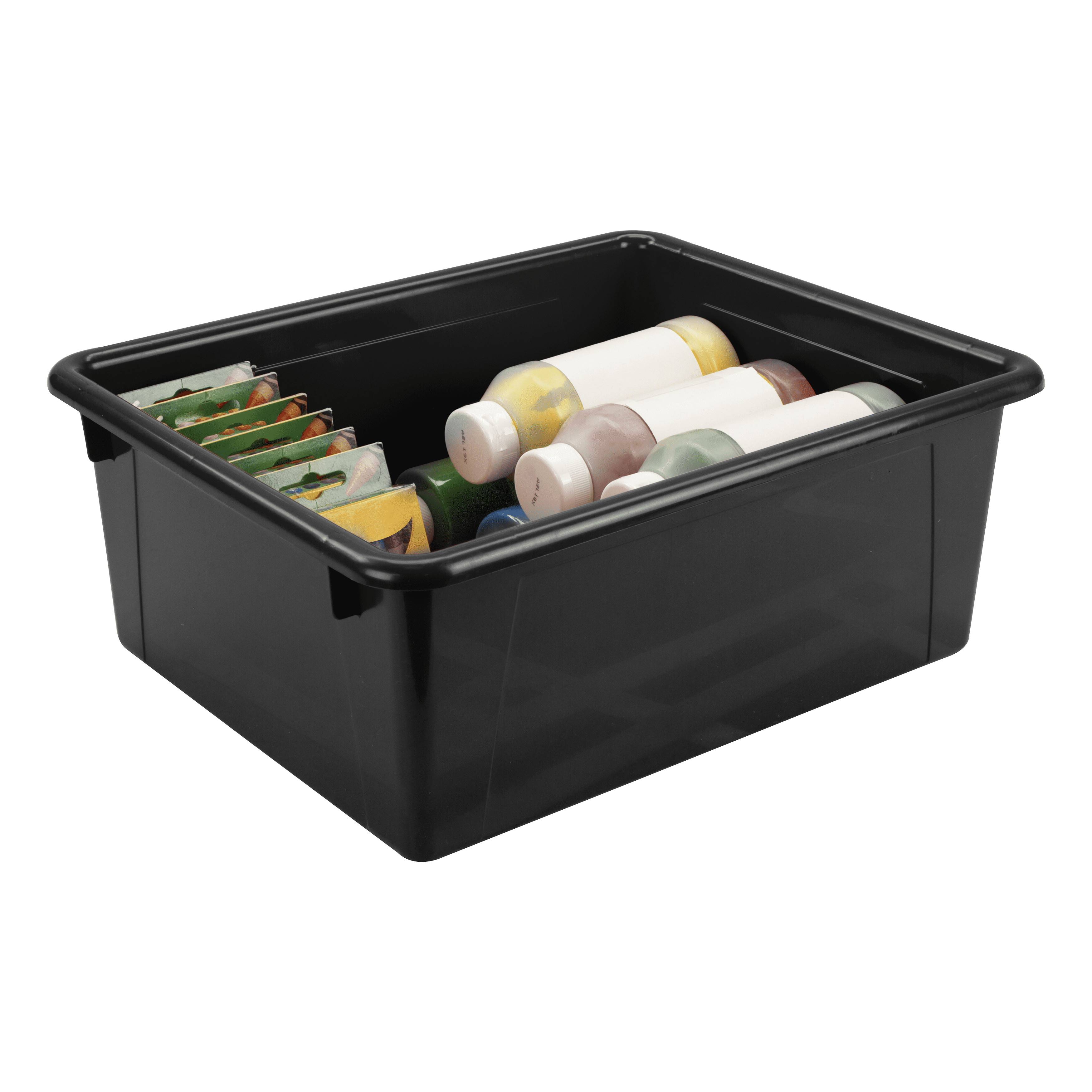 Pen+Gear Deep Plastic Letter Tray, Letter Size Paper Sorter, Black, 5-Pack