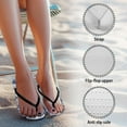 thumbnail image 6 of POLERO Palm Tree Sailboat Flip Flops for Women Beach Arch Support Waterproof Shower Shoes for Daily Walking, 6 of 7