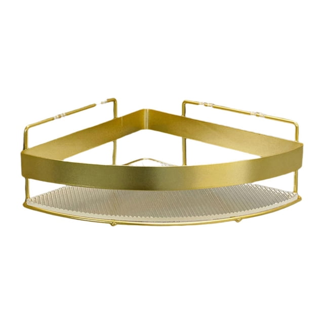 jifeng Corner Shower Shelf Bathroom Storage Triangle Shelf for Bedroom Kitchen Soap without Hook