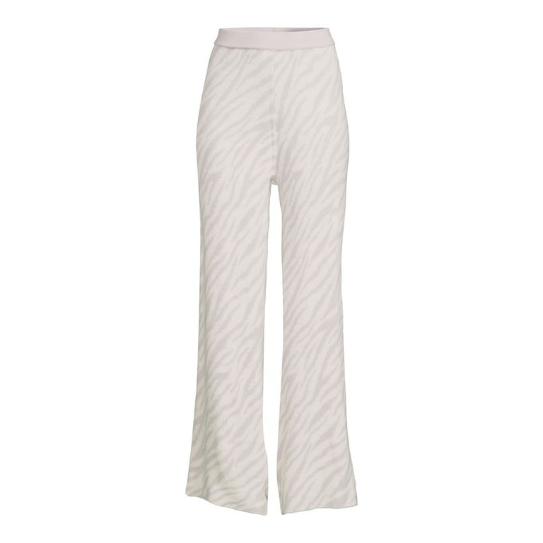 Buy Missoni Wo Flared Striped Knit Pants - Black White Jacquard At