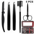 thumbnail image 1 of Eyebrow Kit, 5 In 1 Tweezers For Eyebrows, Professional Eyebrow Grooming Set Include Stainless Steel Eyebrow Razor Eyebrow Brush Eyebrow Scissors With, 1 of 3