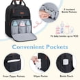 thumbnail image 4 of Mochila para pañales mommore, expandible, 32 L, para 2 niños o gemelos, 4 of 7