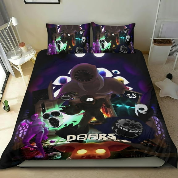 Figure Doors-themed Bed Sheet Set Three Piece Set Comfortable And Skin Friendly Unique Design Home Decor Gifts For Family Friends fans36x75Inches（90cm*190cm）