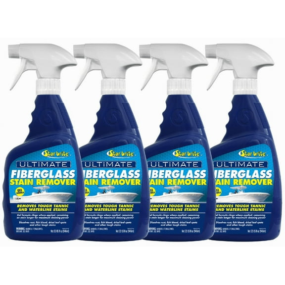 4 Pack of Star Brite Ultimate Fiberglass Stain Remover 32 oz Spray Bottle 98932
