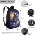 thumbnail image 5 of HUIACONG Colorful Galaxy Wolf Backpack for Middle School Girls Large Capacity Ergonomic Padded Straps Wear‑Resistant for Kids Students 6‑18 Daily Use, 5 of 6