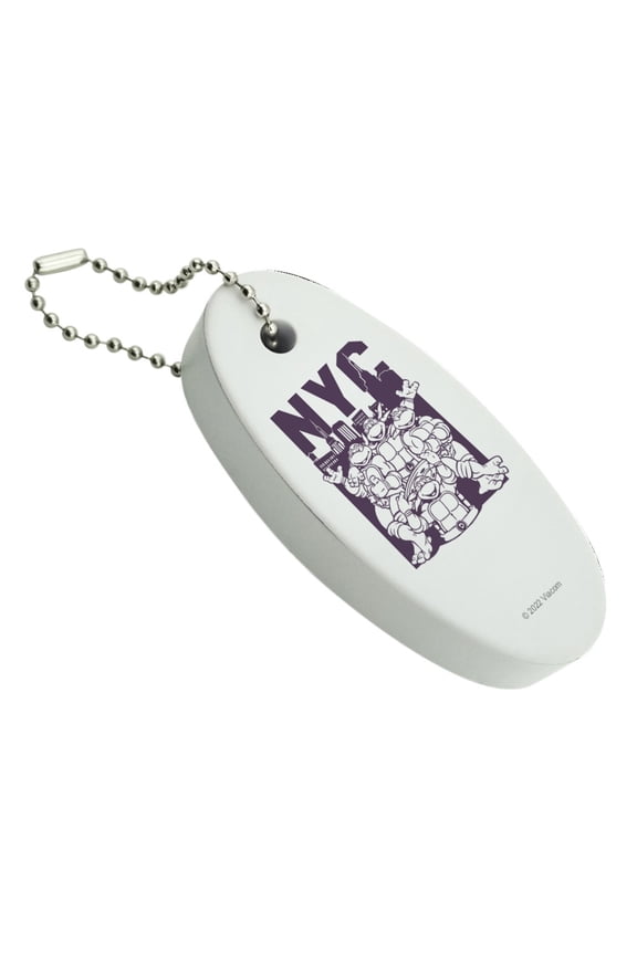 Teenage Mutant Ninja Turtles NYC Floating Keychain Oval Foam Fishing Boat Buoy Key Float
