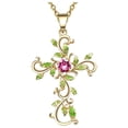 thumbnail image 1 of Cadenas Retros EternalTwist02 1Pza Oro Collar Cruz/Flores Dije 2x3.2cm Metal. High Monaco MXERN-001, 1 of 4