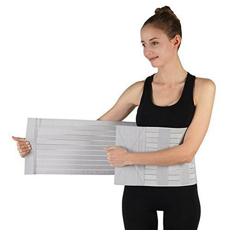 Soles Compression Abdominal Binder, Post-Surgical and Postpartum Belly  Wrap, Adjustable Belly Wrap Supports Muscle & Skeletal Stability, Unisex,  One