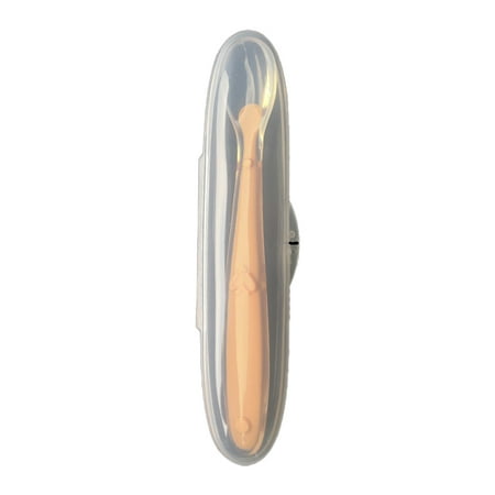 

HeroNeo Baby Soft Silicone Spoon with Storage Box Candy Color Spoon Children Food Scoop