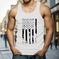 thumbnail image 2 of Ierhent 4th of July Tank Top Men Men's ComfortWash Tank(Z1-White,3XL), 2 of 4