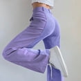thumbnail image 5 of TRUBKH Corduroy Pants Women Straight Leg Pants Women Womens Cargo Pants with Pockets Pants for Women Trendy Vintage Pants Plus Size Cargo Pants Cargo Sweatpants Purple 3xl, 5 of 9