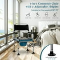 thumbnail image 5 of Spaco 4-in-1 Folding Bedside Commode Chair with Detachable Bucket and Towel Holder, Shower Chair for Inside Shower, 5 of 7