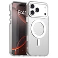 thumbnail image 1 of Magnetic Case for iPhone Air, [Stronger Magnet] Compatible with MagSafe, Crystal Clear Protective Phone Cover, Military Grade Drop Tested Shockproof Slim Hard PC Back,White, 1 of 7