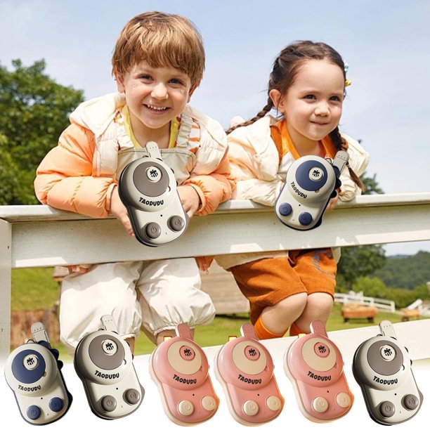 Walkie-talkies Capino para niños, 2 radios bidireccionales con cordón y clip trasero, juguetes de regalo, regalo de cumpleaños para niños y niñas de 3 a 14 años, walkie-talkie familiar para acampar,