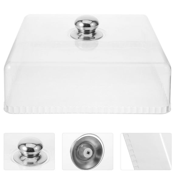 OUNONA Transparent Acrylic Cake Dome Food Cover for Buffets and Desserts Multifunctional Use 12.5in