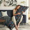 thumbnail image 4 of Boho Long Body Pillow Cover – Soft & Breathable Ethnic Fabric, Hidden Zipper, 20"x54", Stylish Abstract Tribal Print – Gift for Side Sleepers, Pregnancy, Home Decor, 4 of 5