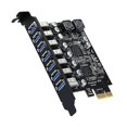thumbnail image 1 of USB 3.2 Pci Express Adapter Pci E to 7 Ports USB3 Gen1 Expansion Adapter Card Pci-E Extender Pci Exp, 1 of 5