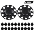 thumbnail image 6 of CROSSDESIGN Front Wheel Covers Hub Axle Semi Plastic ABS Pair 33mm Nut Covers 1-Pair Black, 6 of 10