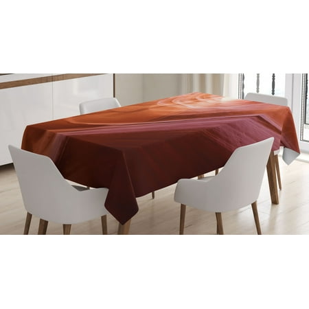 

Usa Decor Tablecloth Nature Theme Inside of the Antelope Canyon in Arizona Digital Image Rectangular Table Cover for Dining Room Kitchen 60 X 90 Inches Orange Red and Yellow by Ambesonne