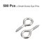 thumbnail image 3 of 500uds Pequeño Tornillo Ojo Pasadores Ganchos Mini Ojales Tornillos Roscados, 5.5x12x1.2mm Autorroscante Tornillo para Joyería Fabricación DIY Artesanía, Níquel Plata Unique Bargains alfileres de ojo para hacer joyas, 3 of 5