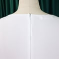thumbnail image 5 of AURA Plus Size Color Block Pencil Midi Dress Crewneck Half Sleeve High Waist Bodycon Work Office Elegant Dress, 5 of 9