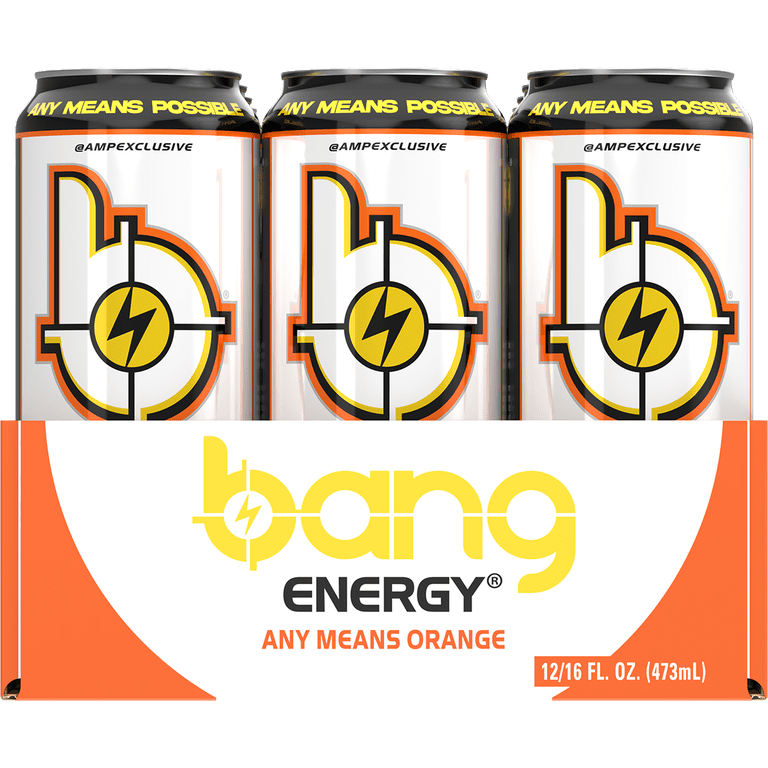 Bang Energy Drink, Any Means Orange, 16 fl oz, 12 Pack photo 3