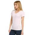 thumbnail image 2 of Womens Classic Fit Short Sleeve V Neck T Shirt White, Small, 2 of 2