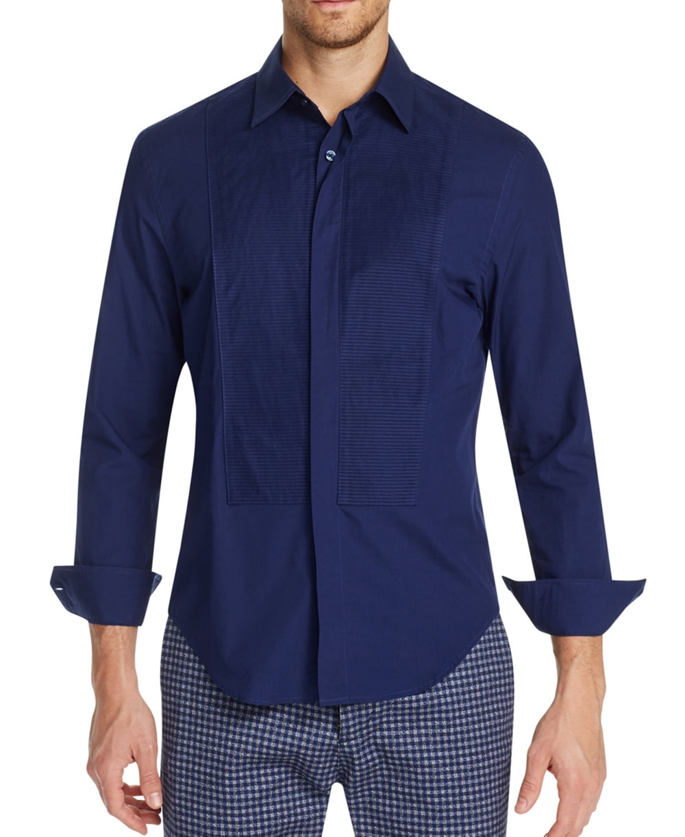 Dress Shirt Navy Tuxedo Slim Fit 