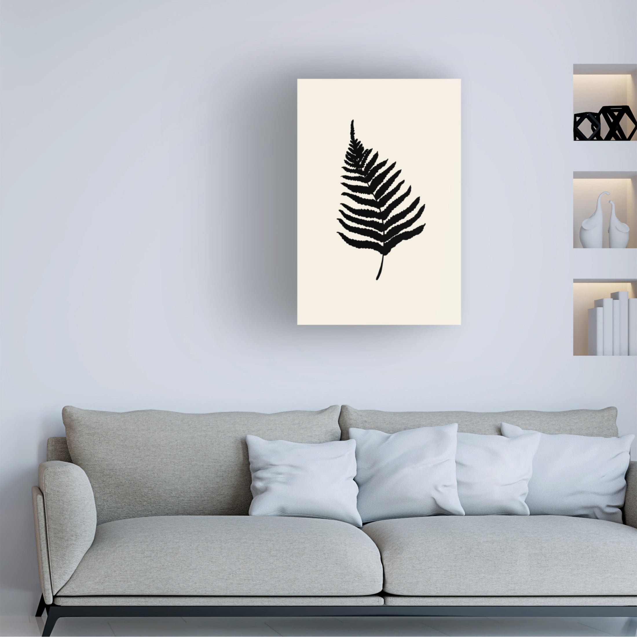 Canvas Wall Art - Pictufy Studio 'Fern' Wall Art for Living Room, Bedroom, or Office Décor by Trademark Fine Art - 16 x 24 Inches