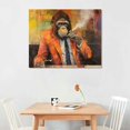 thumbnail image 2 of COMIO Colorful Cartoon Animal Wall Art Canvas Print Overpowering Orangutan Unframed Canvas Wall Art Cute Animals Baby Poster Wall Art Small Animals Funny Cute Orangutan Paintings for Kids Bedroom, 2 of 4