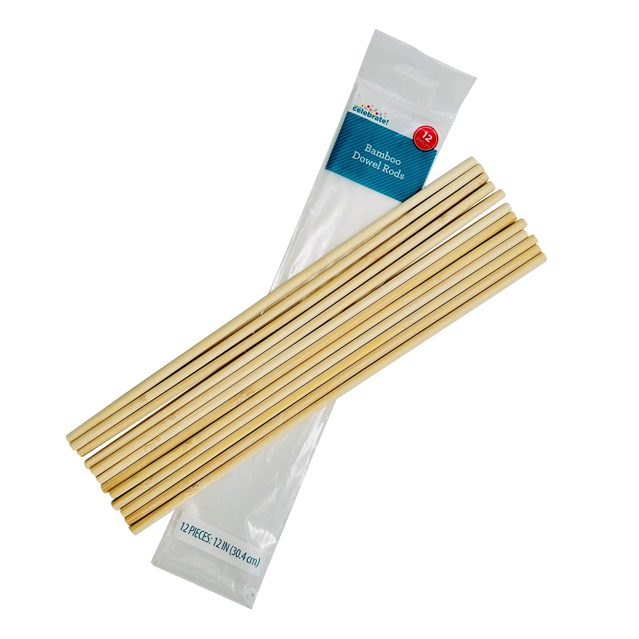 (2 pack) Bamboo Craft Dowel Rods, 12", 12 Pieces, by Way To Celebrate