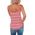 thumbnail image 3 of Camisa con tirantes finos y cuello en V para mujer, informal, holgada, transpirable, con estampado de rayas, para verano, 3 of 5