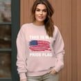 thumbnail image 3 of Women's American Flag Pattern Pattern Crew Neck Pullover Cozy Clothes, 3 of 11