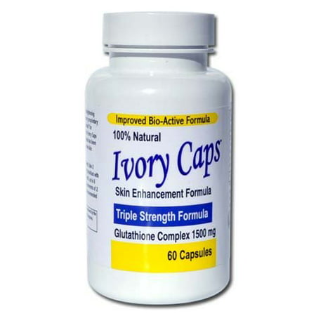 Ivory Caps - Maximum Potency 1500 mg Glutathione Skin Whitening Pills Complex, 60