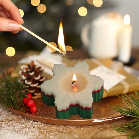 RBCKVXZ Christmas Decorations on Sale! Winter Aroma Candle Ambiance Sensation Snowflake Wholesale Christmas Modeling Small Gift Christmas Candle