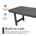 thumbnail image 4 of Innovaze HDPE Patio Dining Set for 6 Person, Poly Lumber Outdoor Chairs and Table with Umbrella Hole, All-Weather Heavy Duty Garden Furniture Set for Backyard, Porch, Lawn (7-piece, Gray), 4 of 9